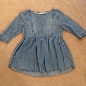 Denim Baby Doll Top
